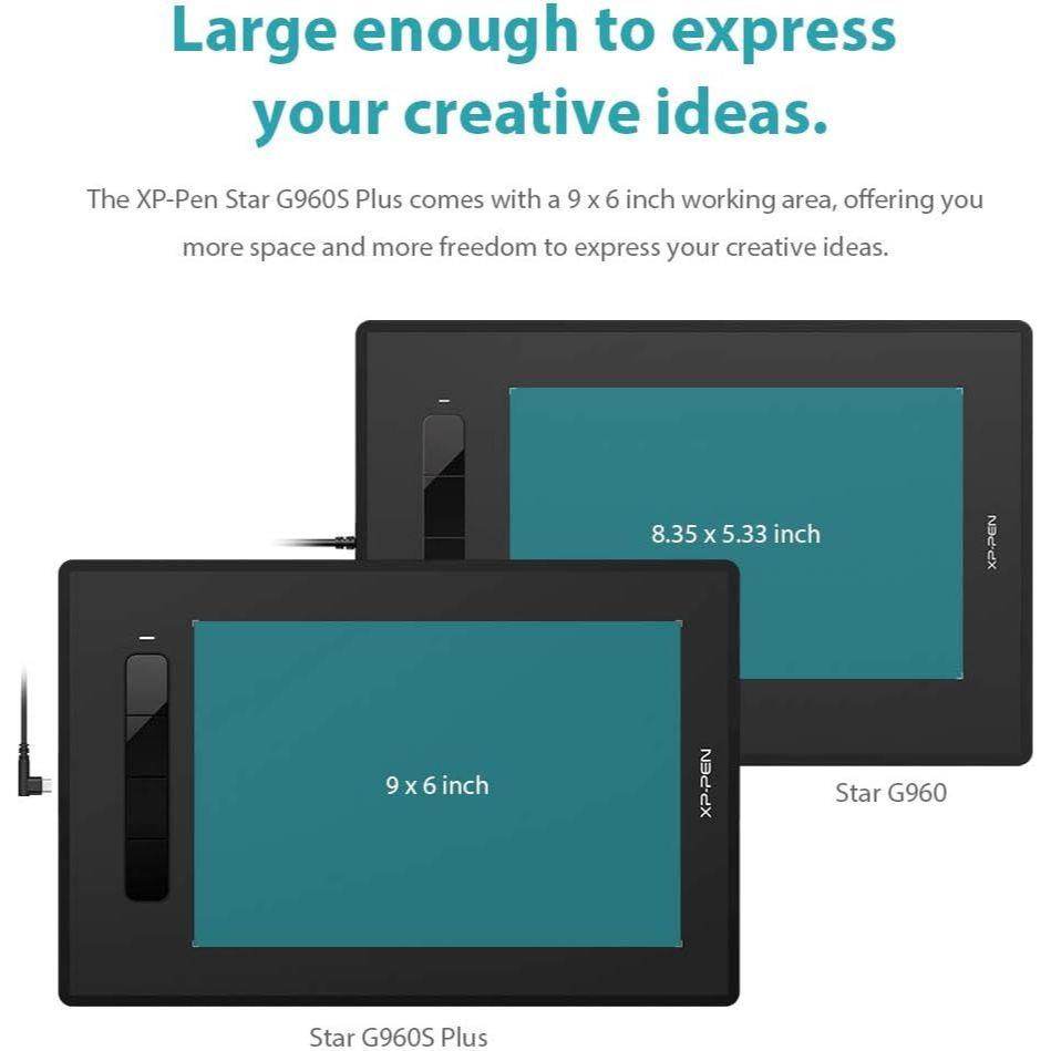 XP-Pen Star G960S Plus Graphic Drawing Tablet - PakByte