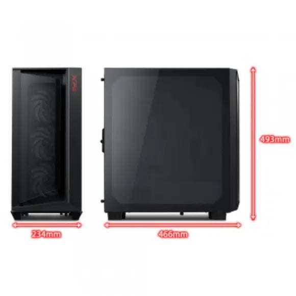 XPG CRUISER Mid-Tower Gaming Casing - Black - PakByte Computers