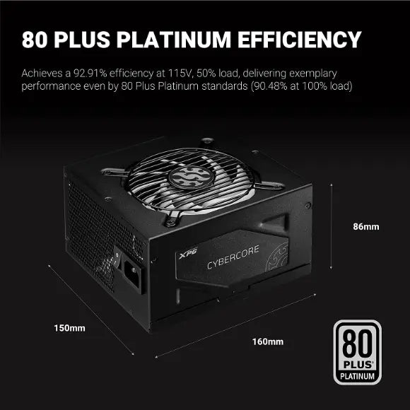 XPG CYBERCORE 1300W 80 Plus® Platinum Fully Modular Power Supply - PakByte Computers