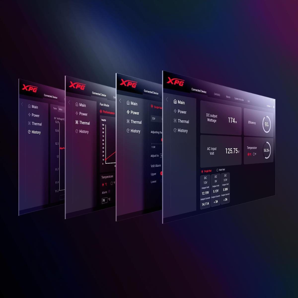 XPG Fusion 1600W PCIE 5 & ATX 3.0 Power Supply - Full Digital, Full Modular, 80 Plus and Cybenetics Titanium Certified - PakByte Computers