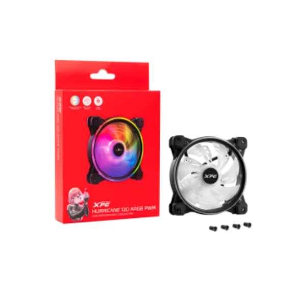 XPG HURRICANE 120 ARGB Casing Fan - Black - PakByte Computers
