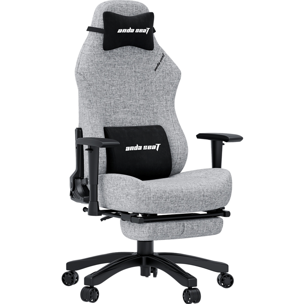 AndaSeat Luna Pro Gaming Chair with Footrest – Grey Fabric