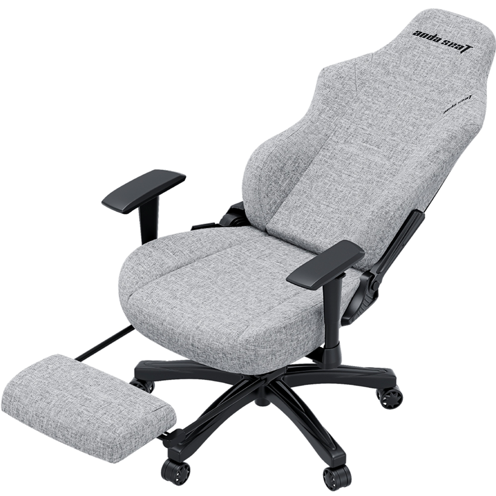 AndaSeat Luna Pro Gaming Chair with Footrest – Grey Fabric
