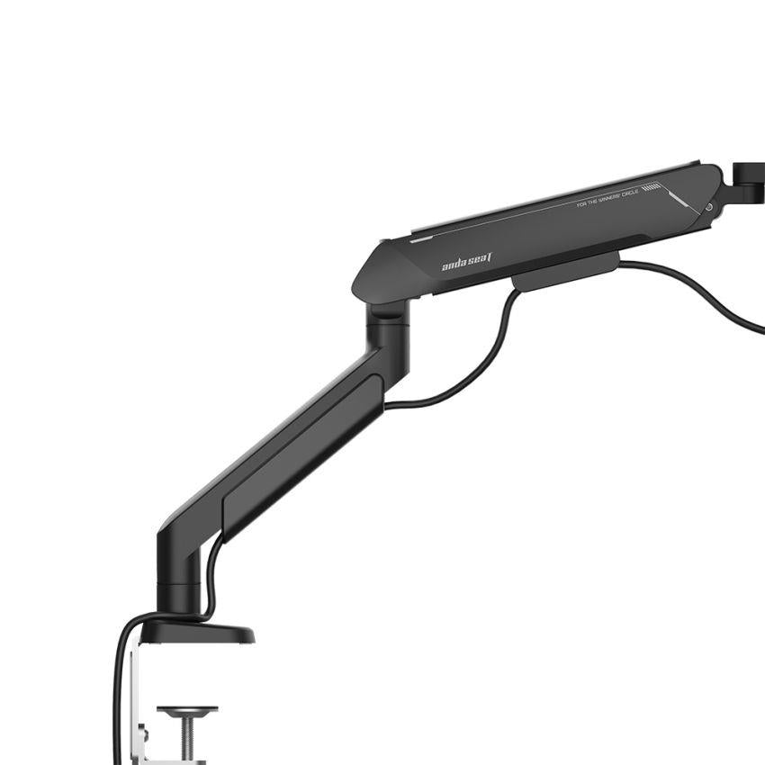 AndaSeat Stealth Pro II A9 Ergonomic Single Monitor Arm - Black - PakByte Computers
