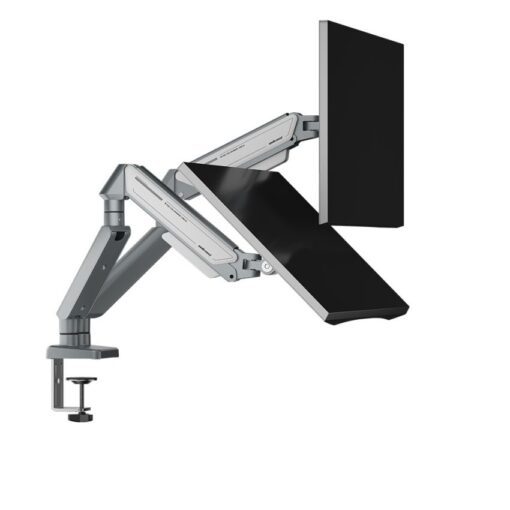 AndaSeat Stealth II Duo A6D Ergonomic Dual Monitor Arm - Black/White