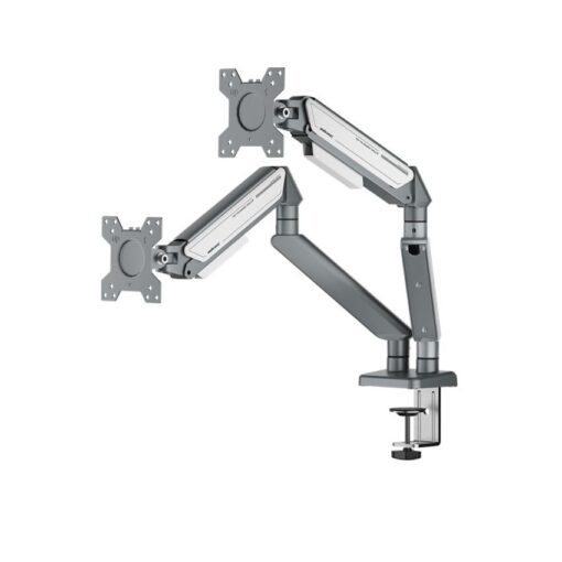 AndaSeat Stealth II Duo A6D Ergonomic Dual Monitor Arm - Black/White