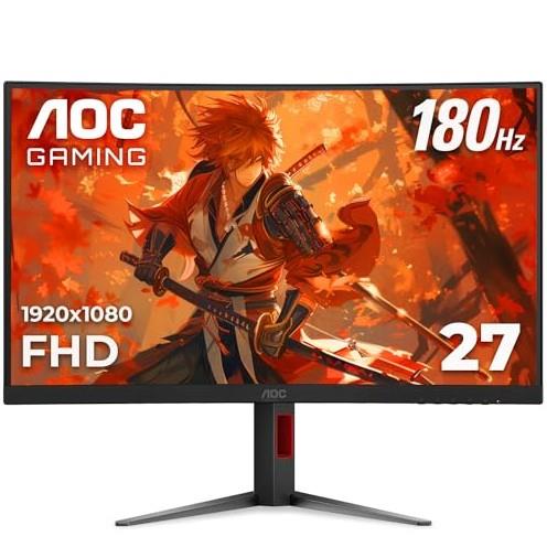 AOC C27G4H 27" FHD 1080p, 180Hz Curved Gaming Monitor, - PakByte Computers