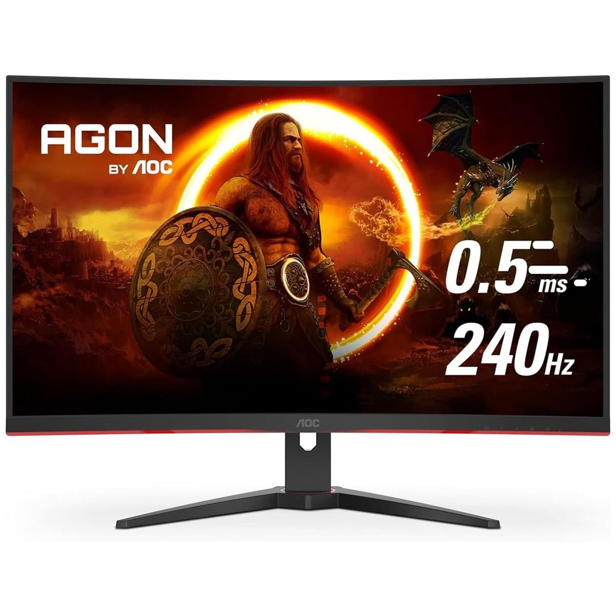 AOC C32G2ZE - 240Hz 1080p FHD VA 32" Curved Gaming Monitor