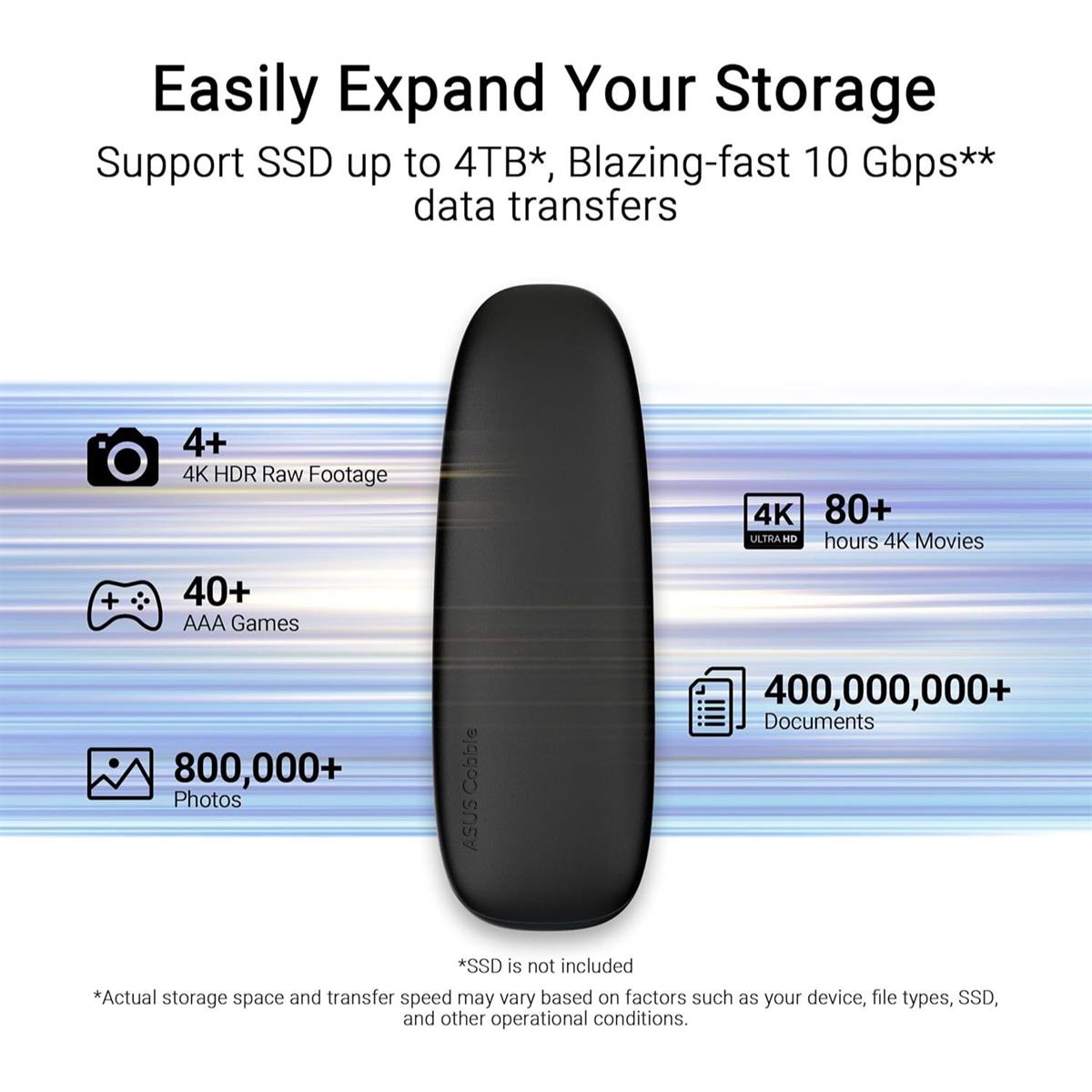 Asus Cobble USB-C 3.2 Gen 2x1 SSD Enclosure - PakByte Computers