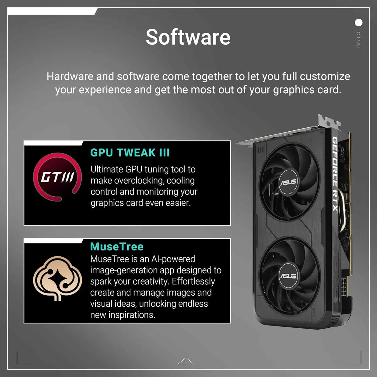 Asus Dual GeForce RTX 5050 8GB GDDR6 OC Edition Graphics Card