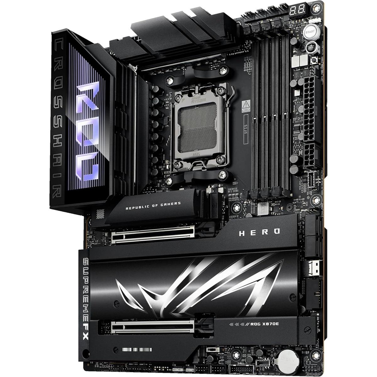 Asus Rog Crosshair X870E Hero DDR5 AMD AM5 ATX Motherboard - PakByte Computers