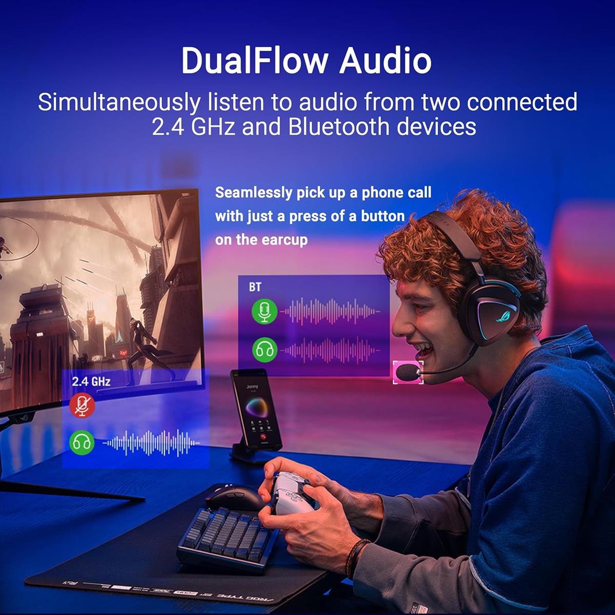 Asus Rog Delta II Wireless Gaming Headset - Black - PakByte Computers