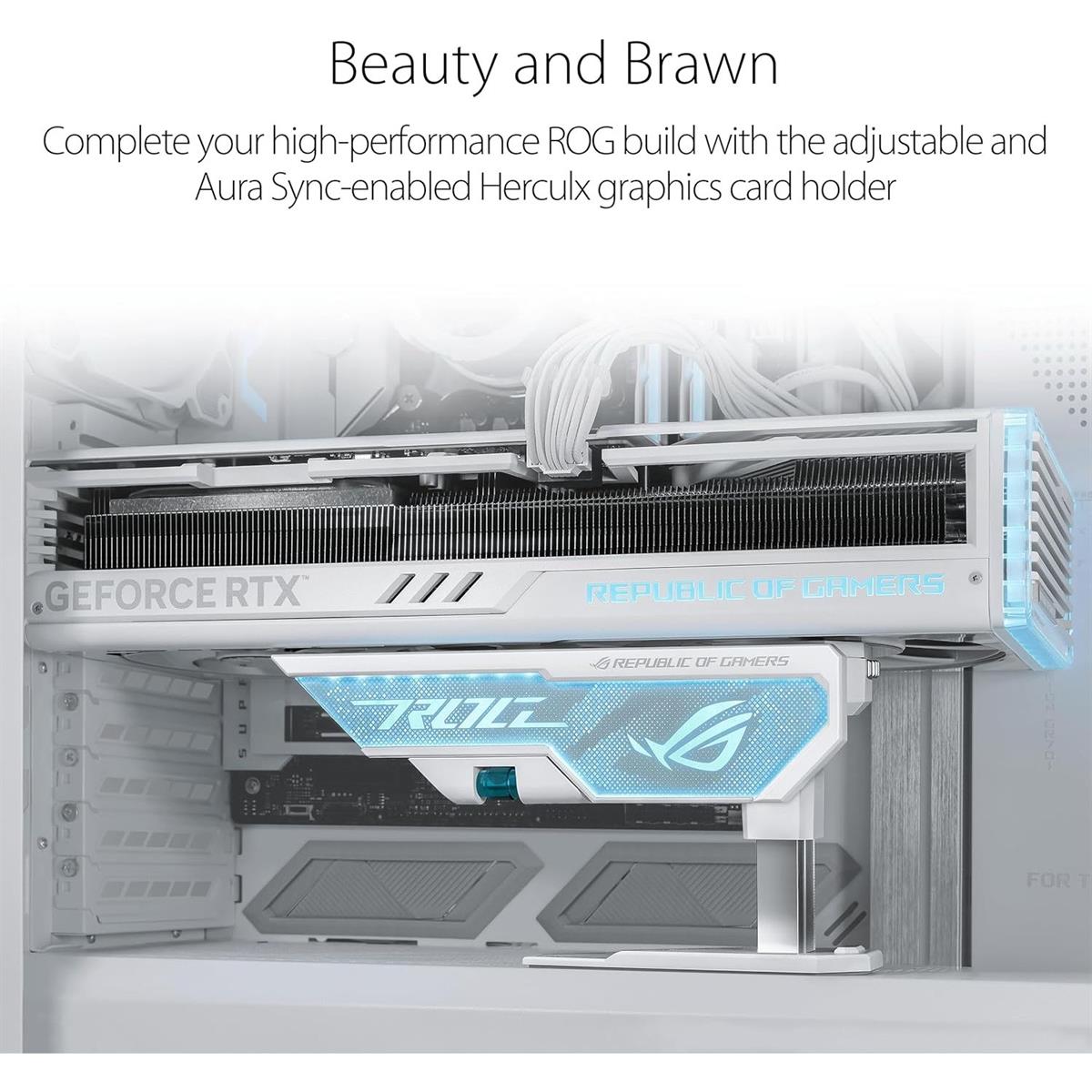 Asus Rog Herculx Graphics Card Holder - White