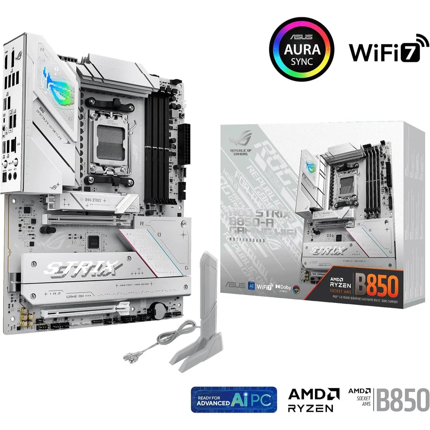 Asus Rog Strix B850-A Gaming DDR5 WiFi AMD AM5 ATX Motherboard - PakByte Computers