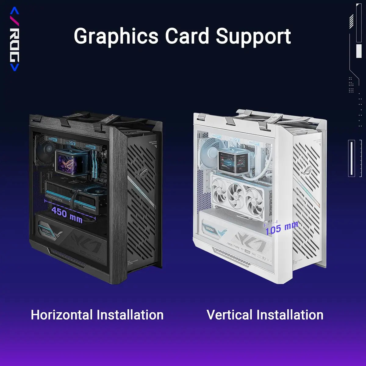 Asus Rog Strix Helios II EATX Mid-Tower Gaming PC Case - White