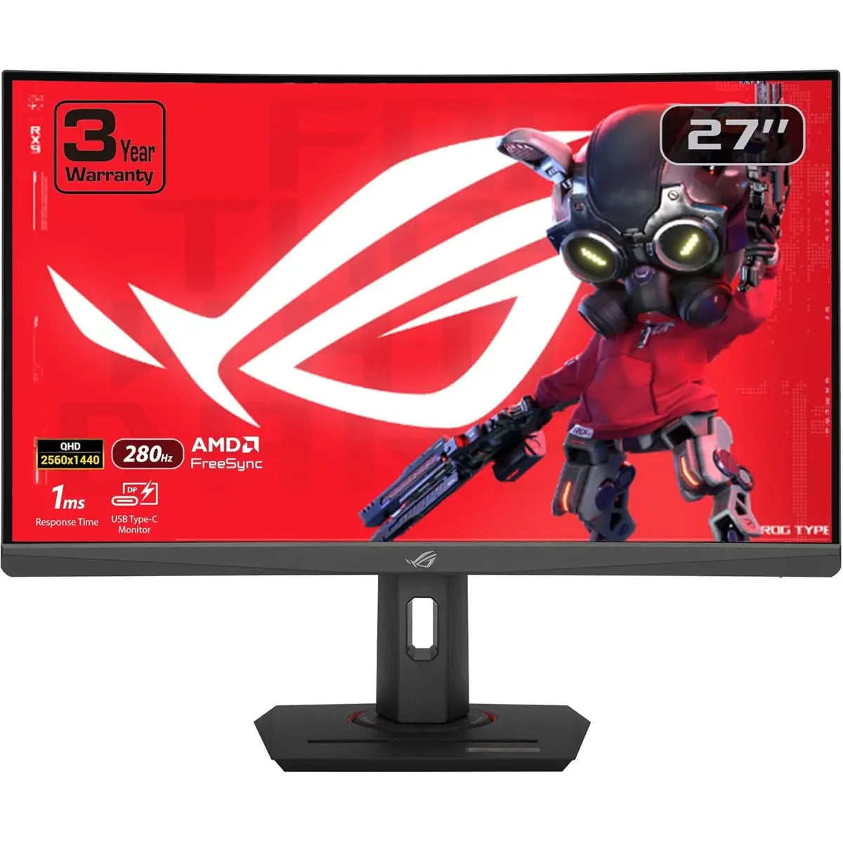 Asus Rog Strix XG27WCMS 27” 1440P USB-C Curved HDR Gaming Monitor