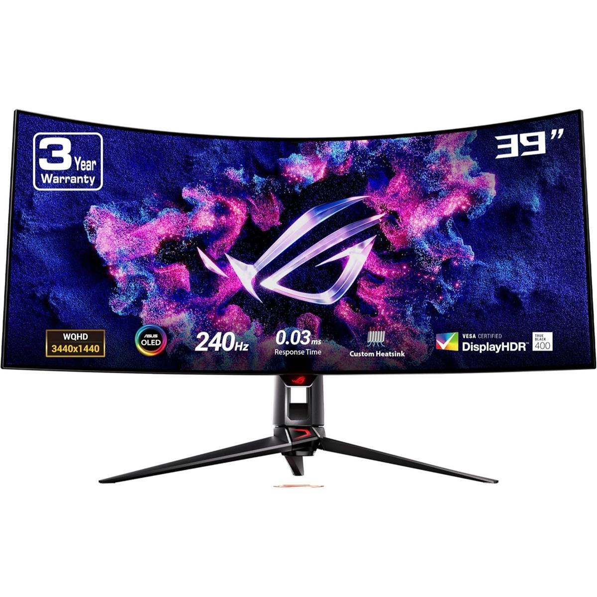 Asus Rog Swift OLED PG39WCDM 39” Ultrawide 800R Curved Gaming Monitor