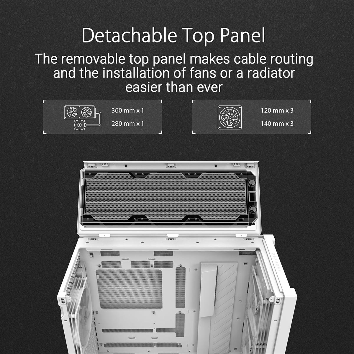 Asus Tuf Gaming GT302 ARGB Mid-Tower ATX Case - White