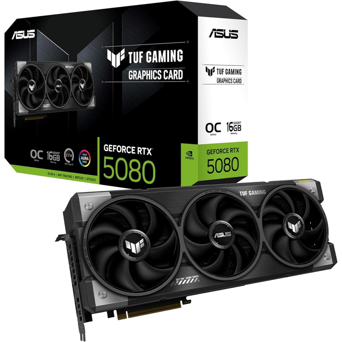 Asus Tuf Gaming GeForce RTX 5080 16GB GDDR7 OC Edition Gaming Graphics Card
