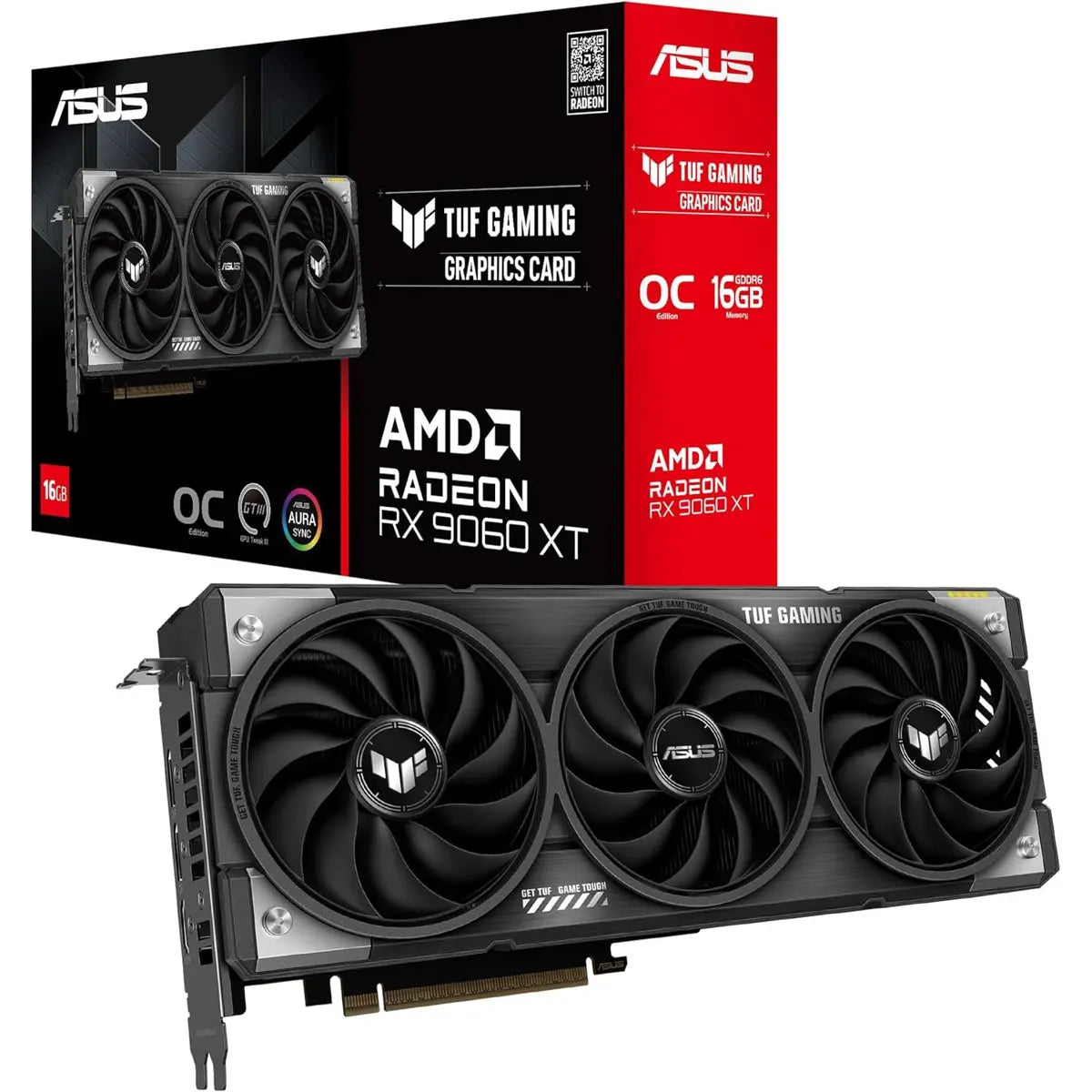 Asus Tuf Gaming Radeon RX 9060 XT 16GB GDDR6 OC Edition Graphics Card