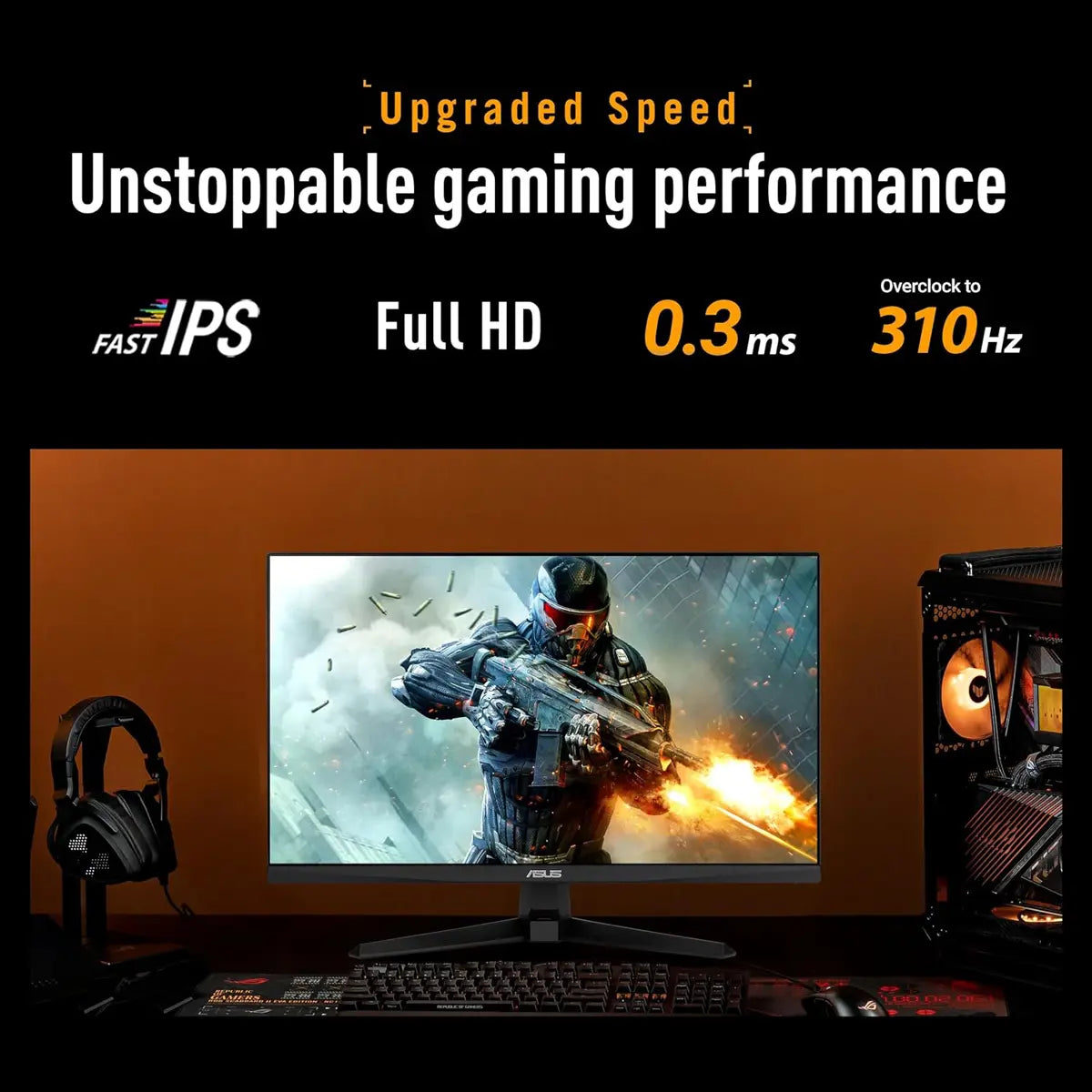 Asus Tuf VG259QMR5A Gaming Series 5 24.5” 1080P Fast-IPS, 310Hz Monitor