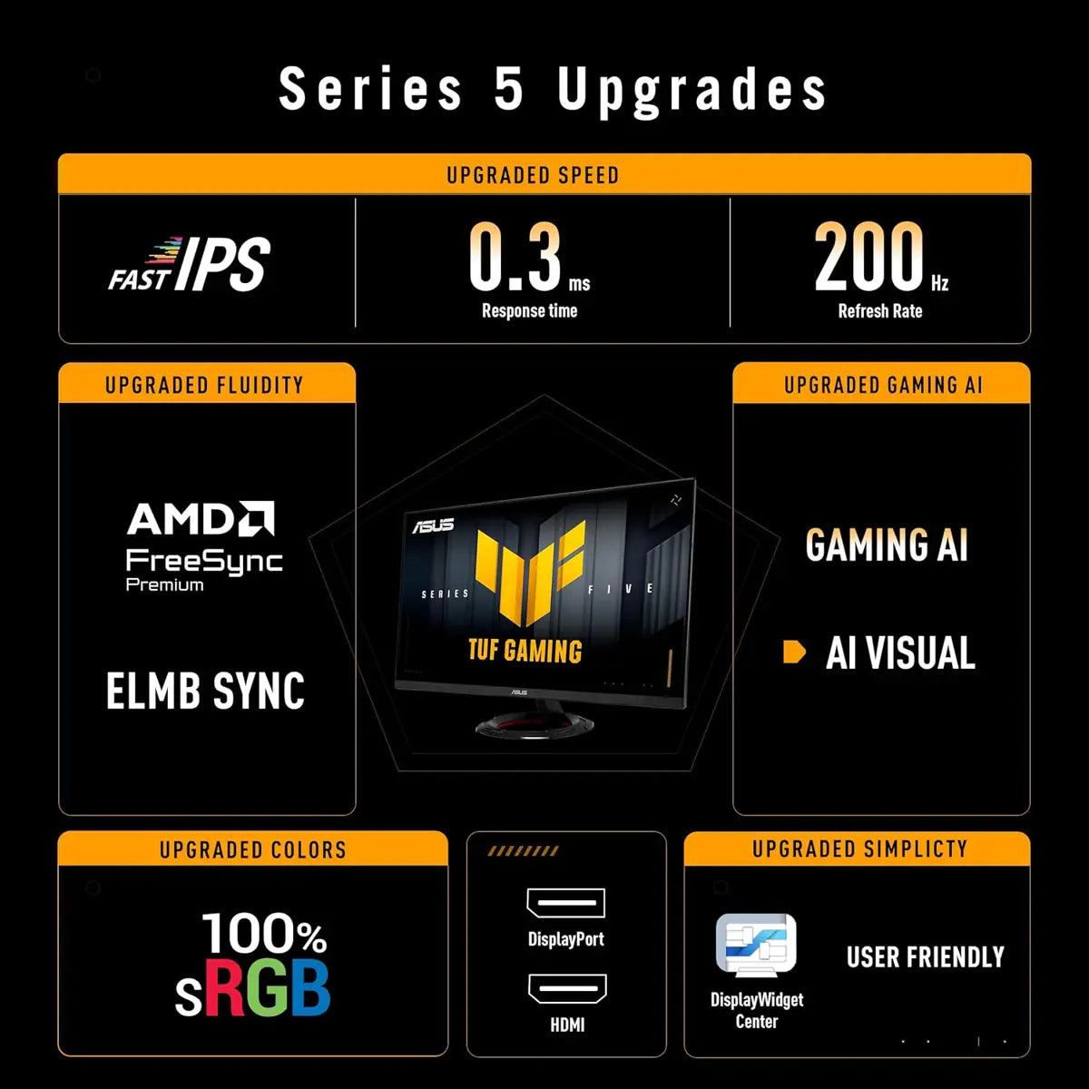 Asus Tuf Gaming Series 5 VG279Q5R 27-inch, Full HD, 200Hz Gaming Monitor