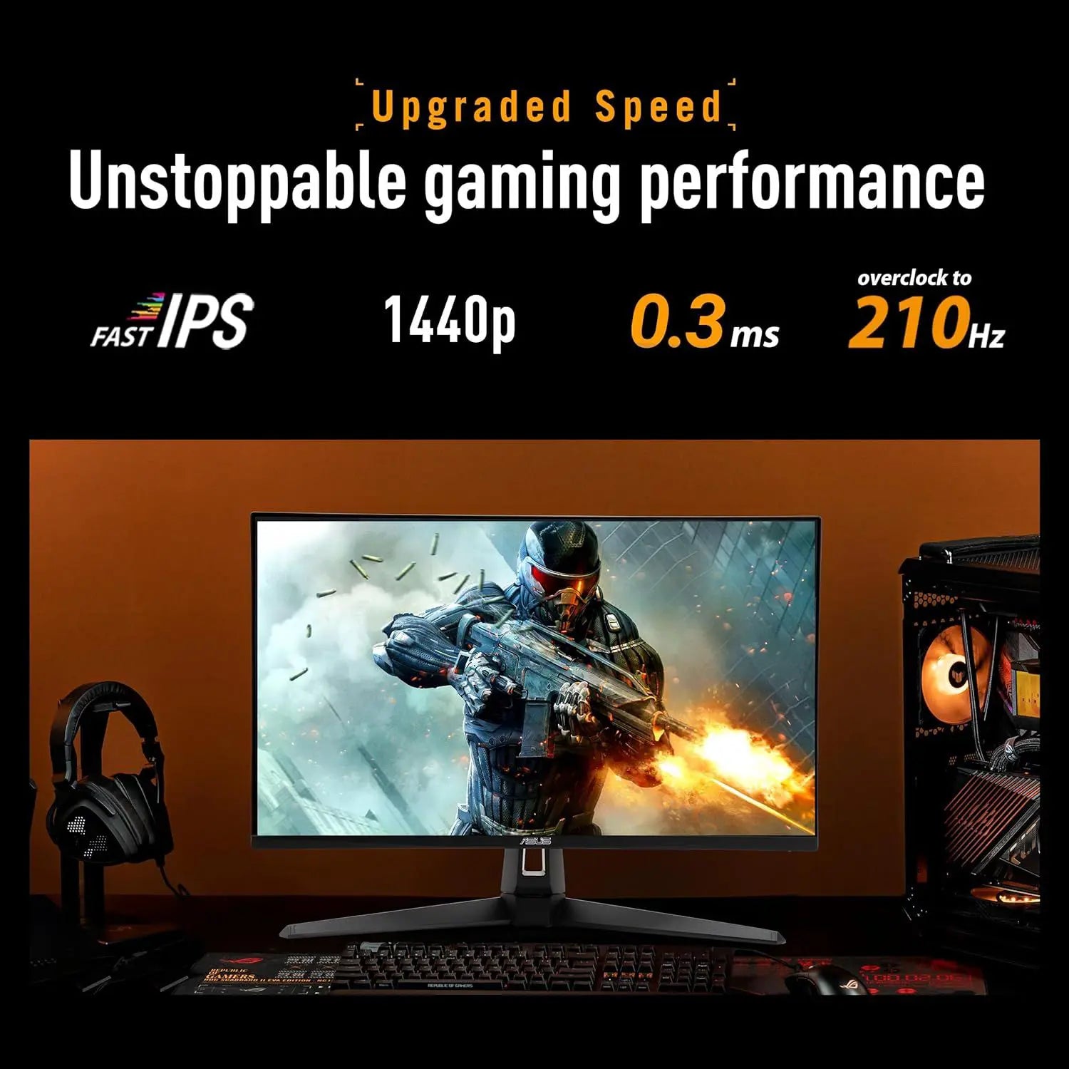 Asus Tuf Gaming VG27AQ5A 27-inch, QHD, 210Hz Gaming Monitor
