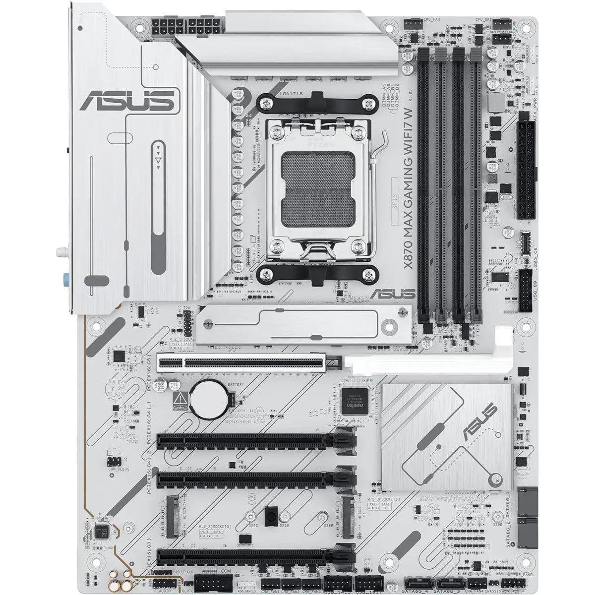 Asus X870 Max Gaming WIFI7 AMD AM5 ATX Motherboard - White