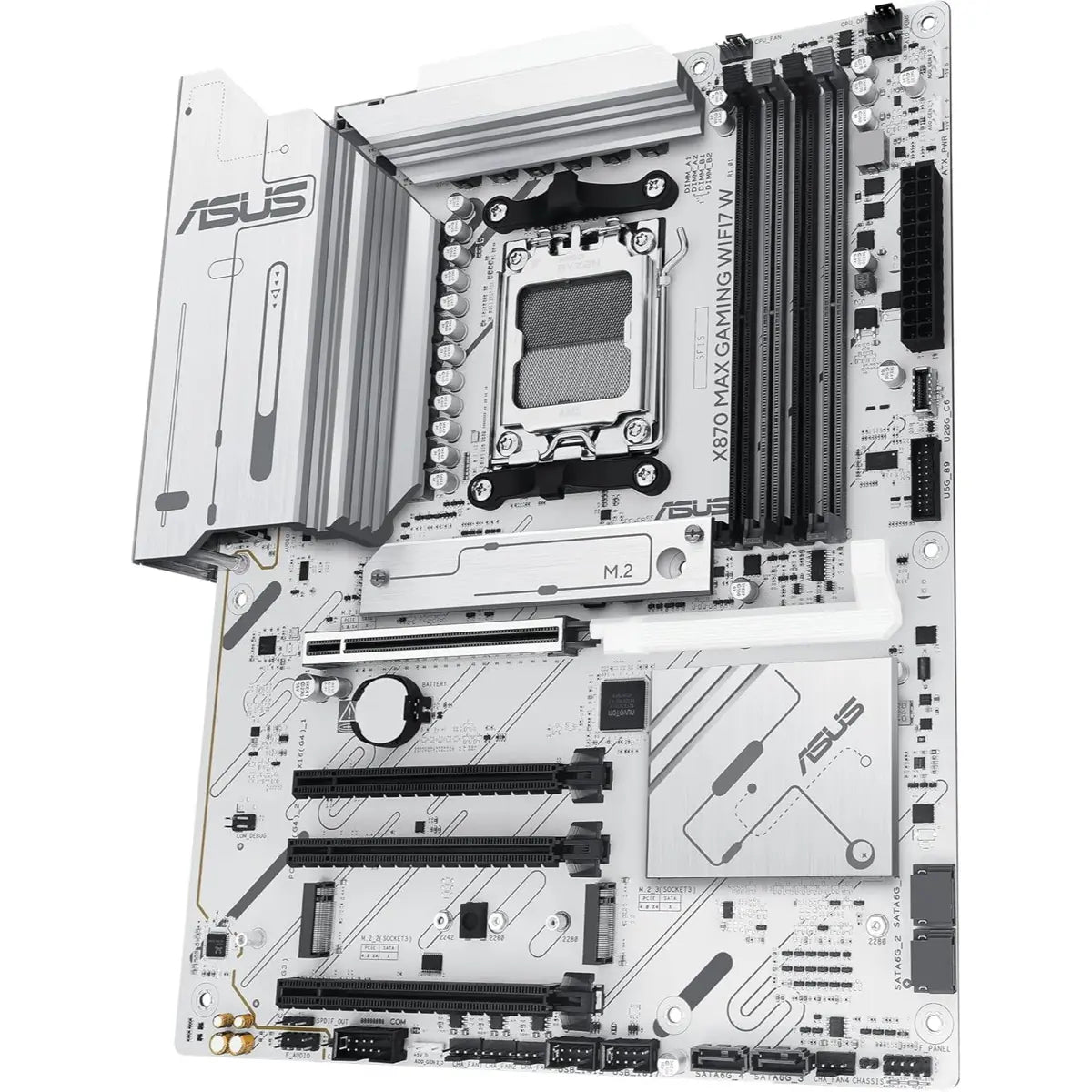 Asus X870 Max Gaming WIFI7 AMD AM5 ATX Motherboard - White