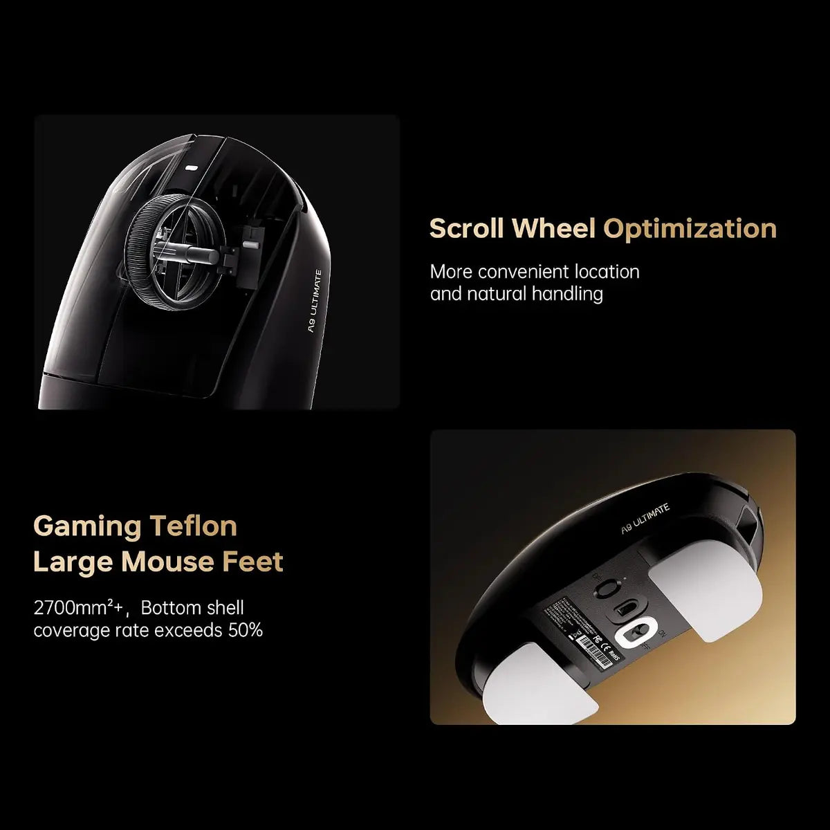 ATK Dragonfly A9 Air+ Wireless Gaming Mouse - Shadow White