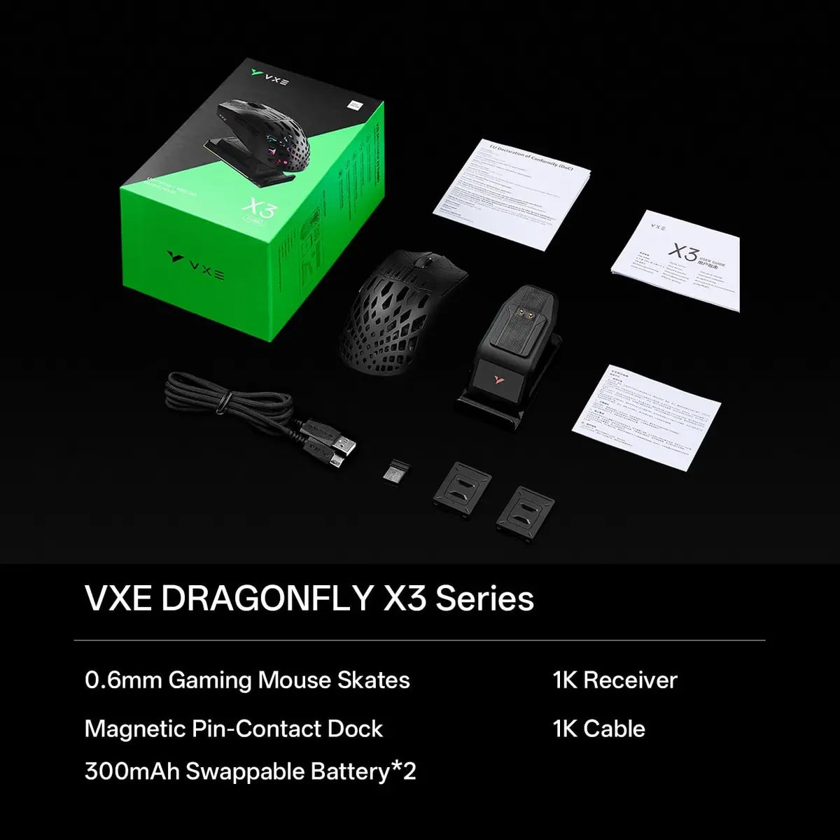 ATK VXE Dragonfly X3 Pro Wireless Gaming Mouse - Metallic Silver