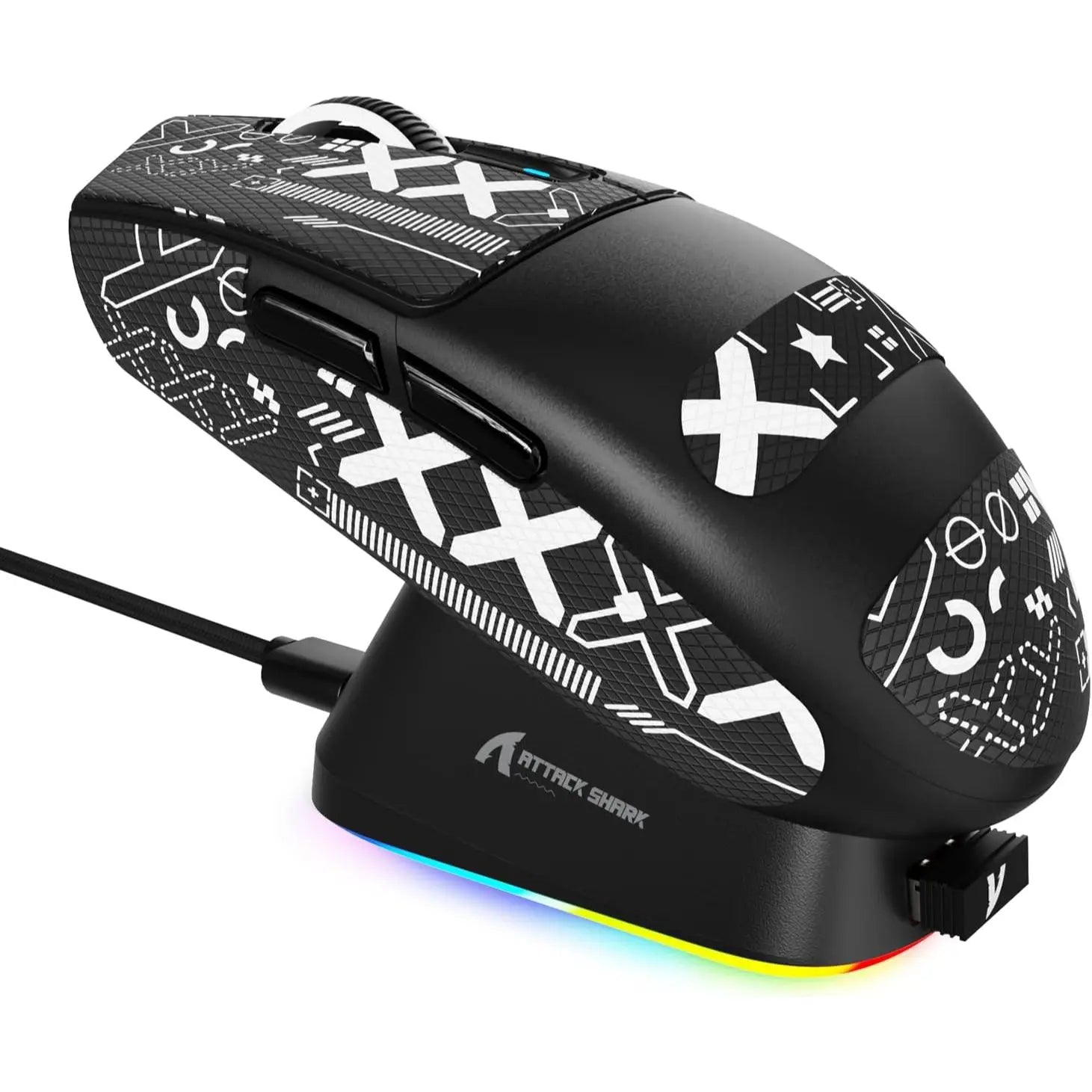 Attack Shark G3 Pro Wireless Gaming Mouse with Charging Dock - Black - PakByte Computers