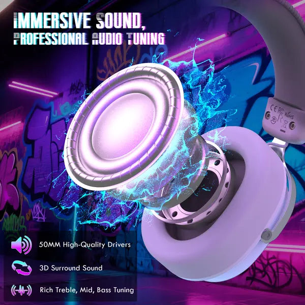 Attack Shark L30 Pro Wireless Gaming Headset - White