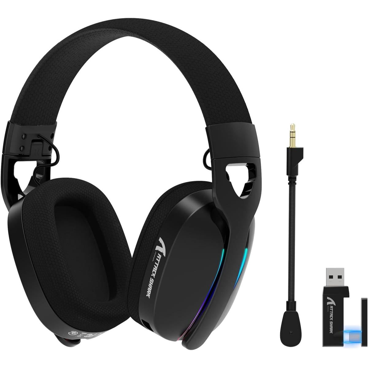 Attack Shark L90 Ultralight RGB Wireless Gaming Headset - Black
