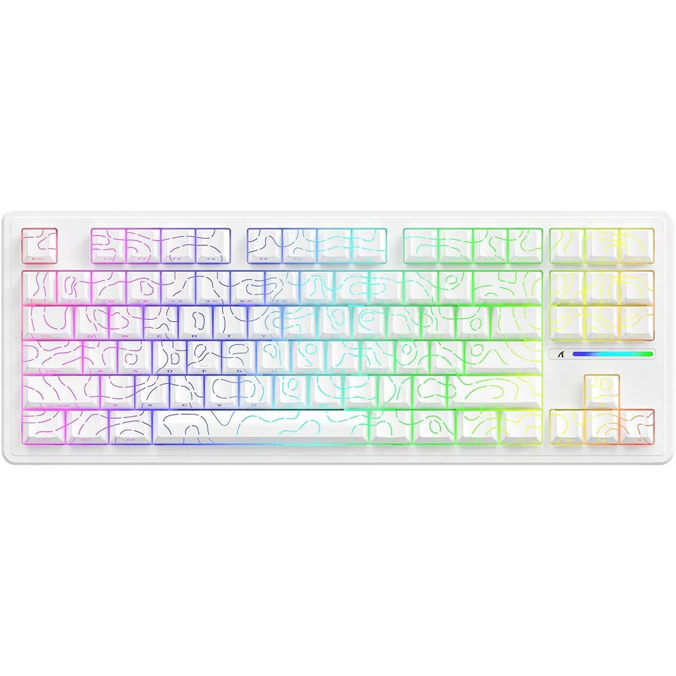 Attack Shark M87 Pro V2 Wireless Gaming Keyboard - White - PakByte Computers