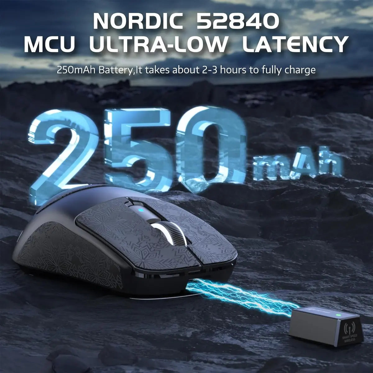 Attack Shark R6 Tri-Mode Wireless Gaming Mouse - Black