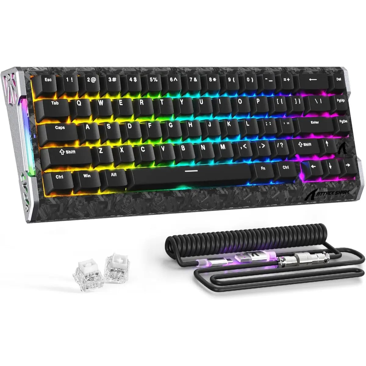 Attack Shark R68 HE Carbon Fiber 8000Hz Rapid Trigger Keyboard - Black