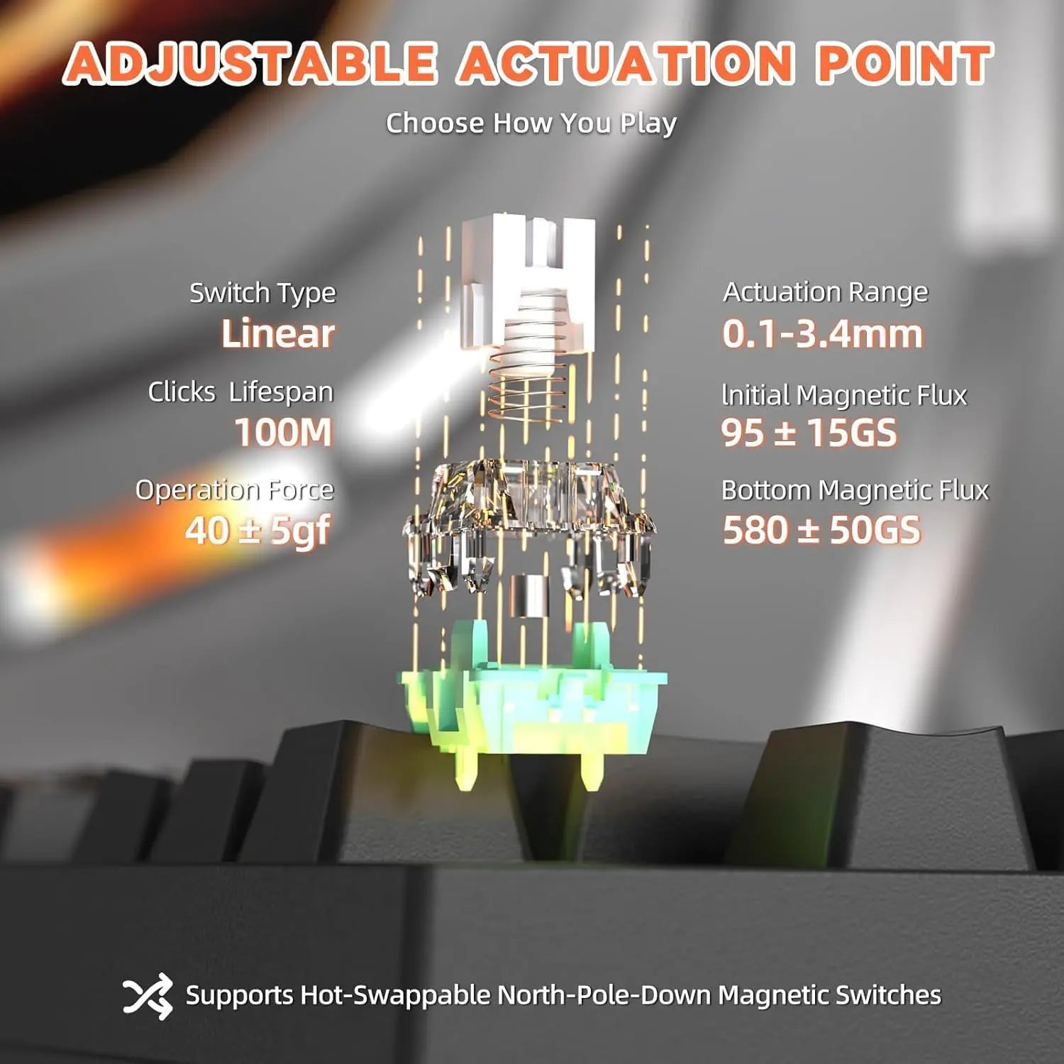 Attack Shark R82 HE Rapid Trigger TKL Wired Gaming Keyboard - Black