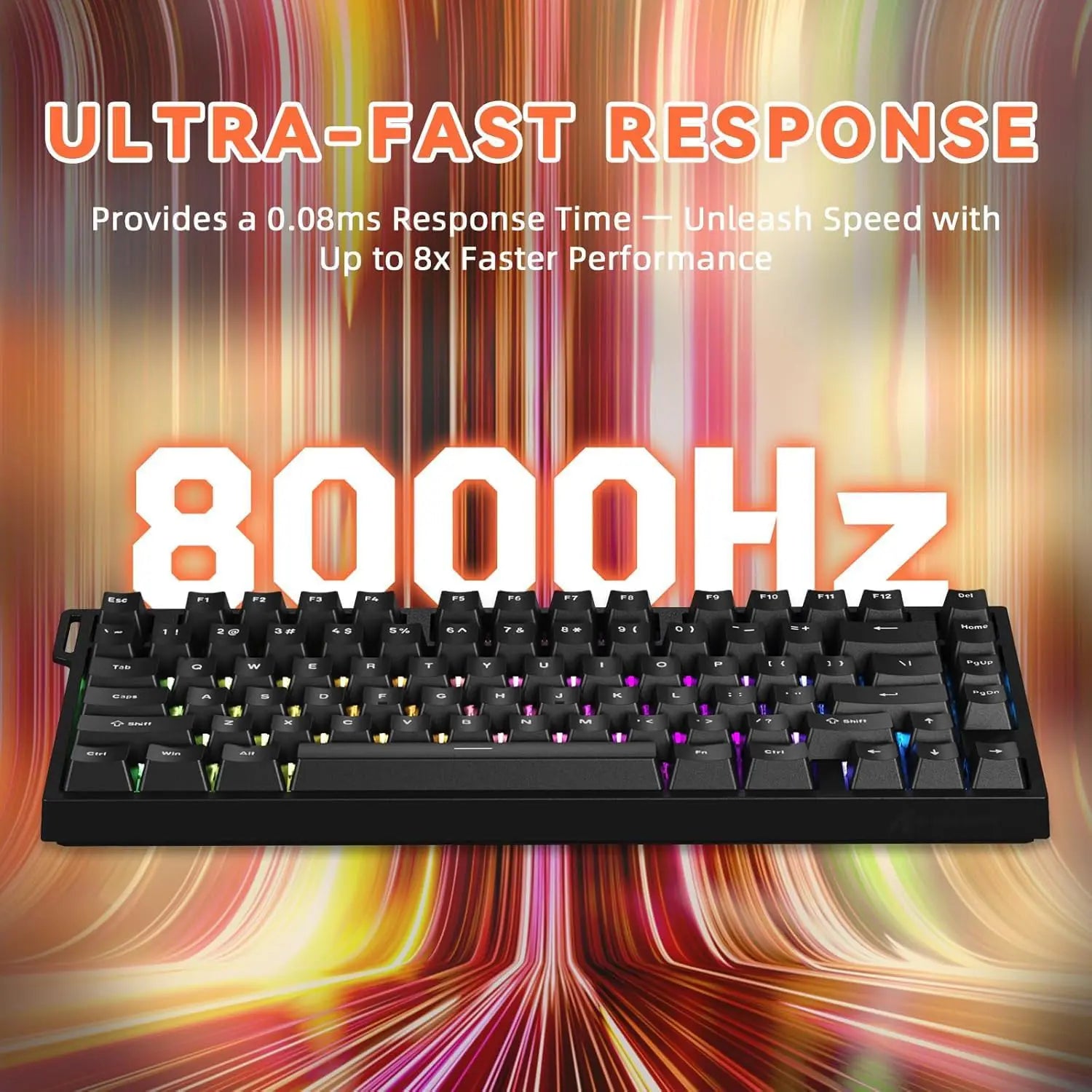 Attack Shark R82 HE Rapid Trigger TKL Wired Gaming Keyboard - Black