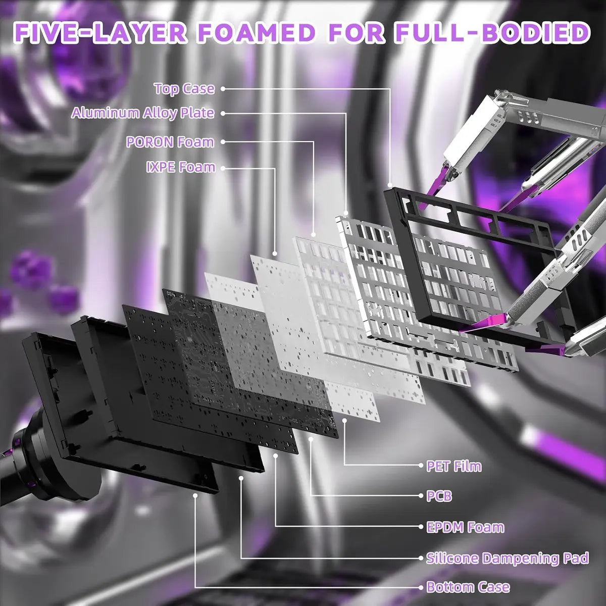 Attack Shark R82 HE Rapid Trigger Wired Mechanical Gaming Keyboard - Moonlight