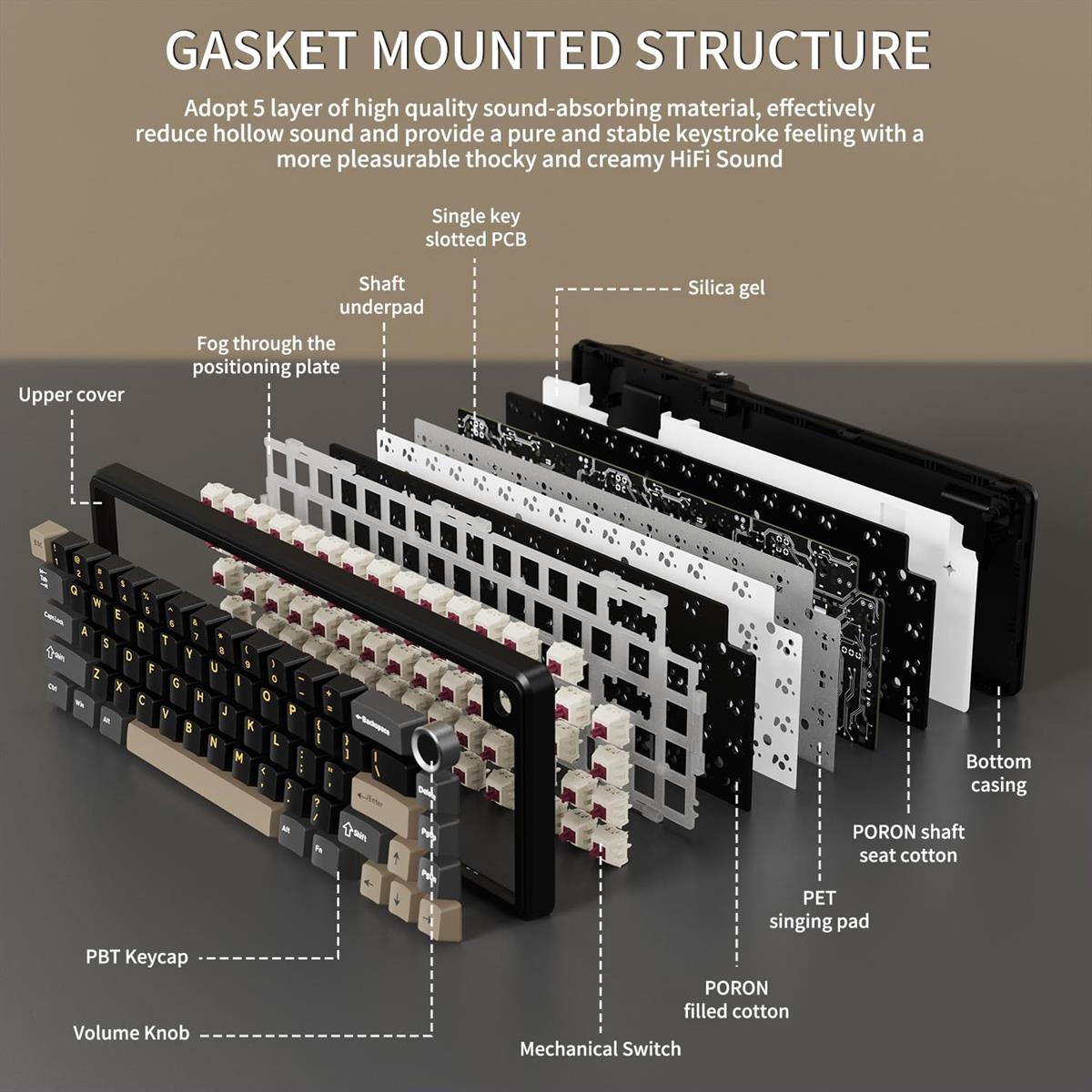 Attack Shark X66 Wireless Mechanical Gaming Keyboard - Star Black - PakByte Computers