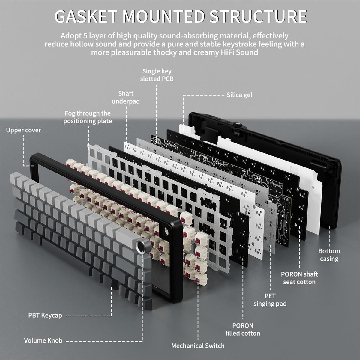 Attack Shark X66 Wireless Mechanical Gaming Keyboard - Moonlit Night - PakByte Computers