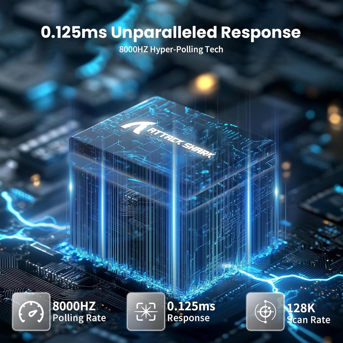 Attack Shark X68 HE 60% Wired Gaming Keyboard - White Contours - PakByte Computers