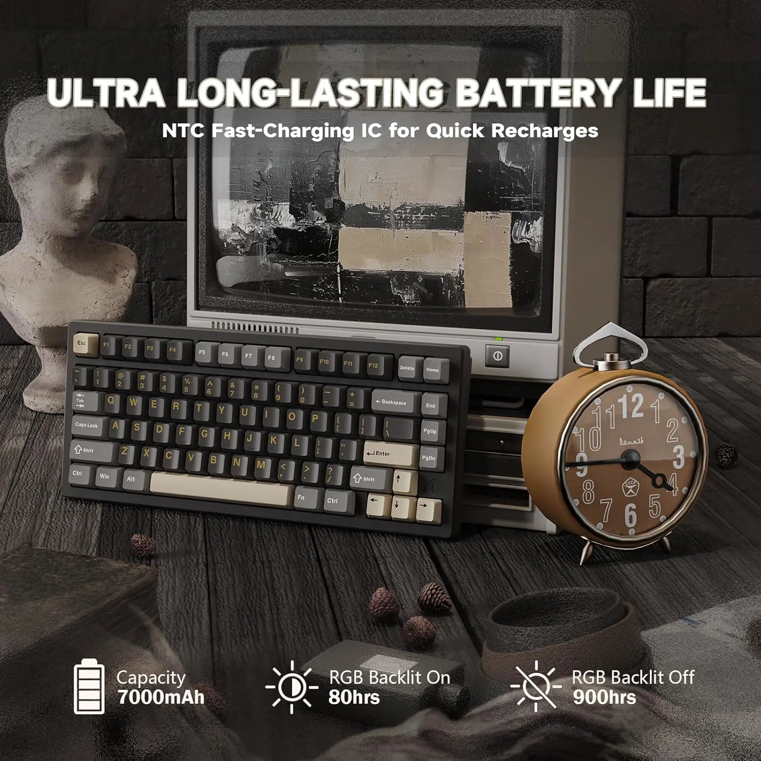 Attack Shark X75 Aluminum CNC Wireless Gaming Keyboard - Black - PakByte Computers