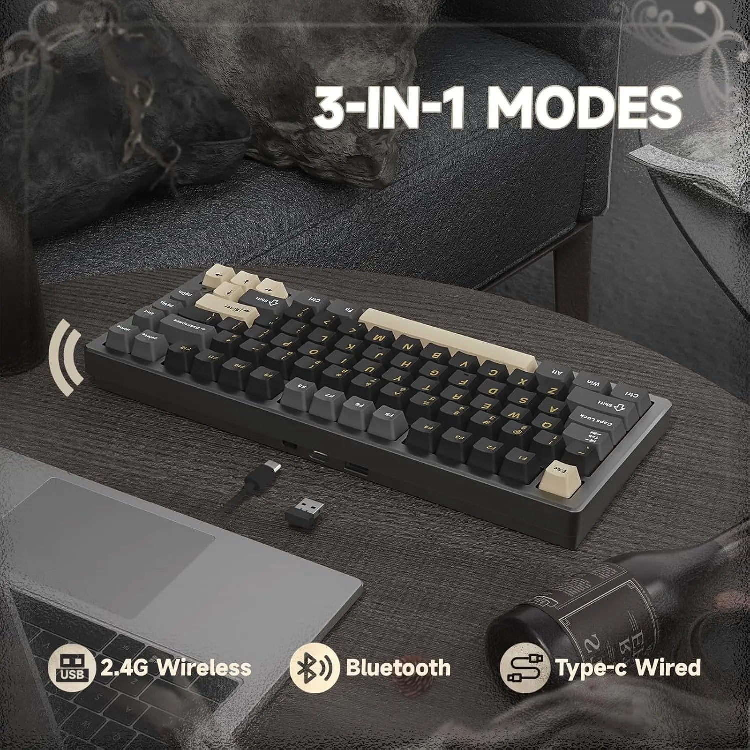 Attack Shark X75 Aluminum CNC Wireless Gaming Keyboard - Black - PakByte Computers