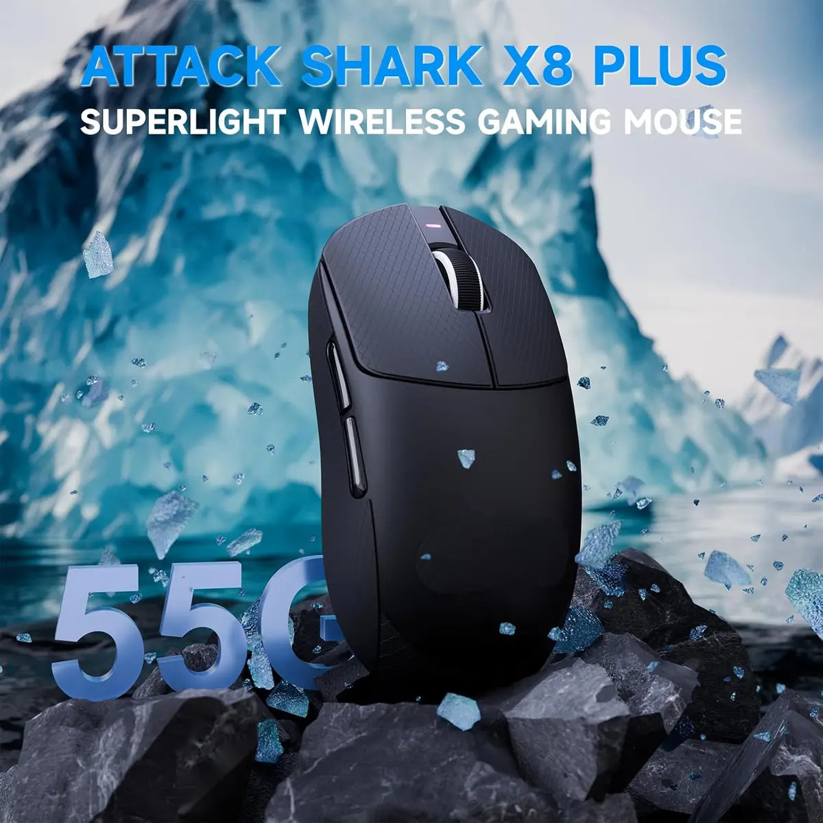 Attack Shark X8 Plus Wireless Gaming Mouse - Black