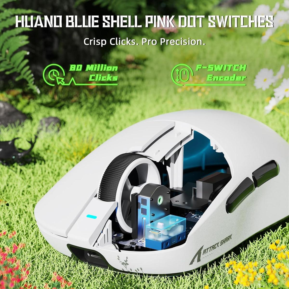 Attack Shark X8 SE Wireless Gaming Mouse - White - PakByte Computers