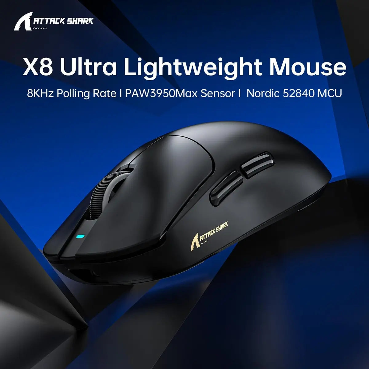 Attack Shark X8 Ultra Wireless Gaming Mouse - Black