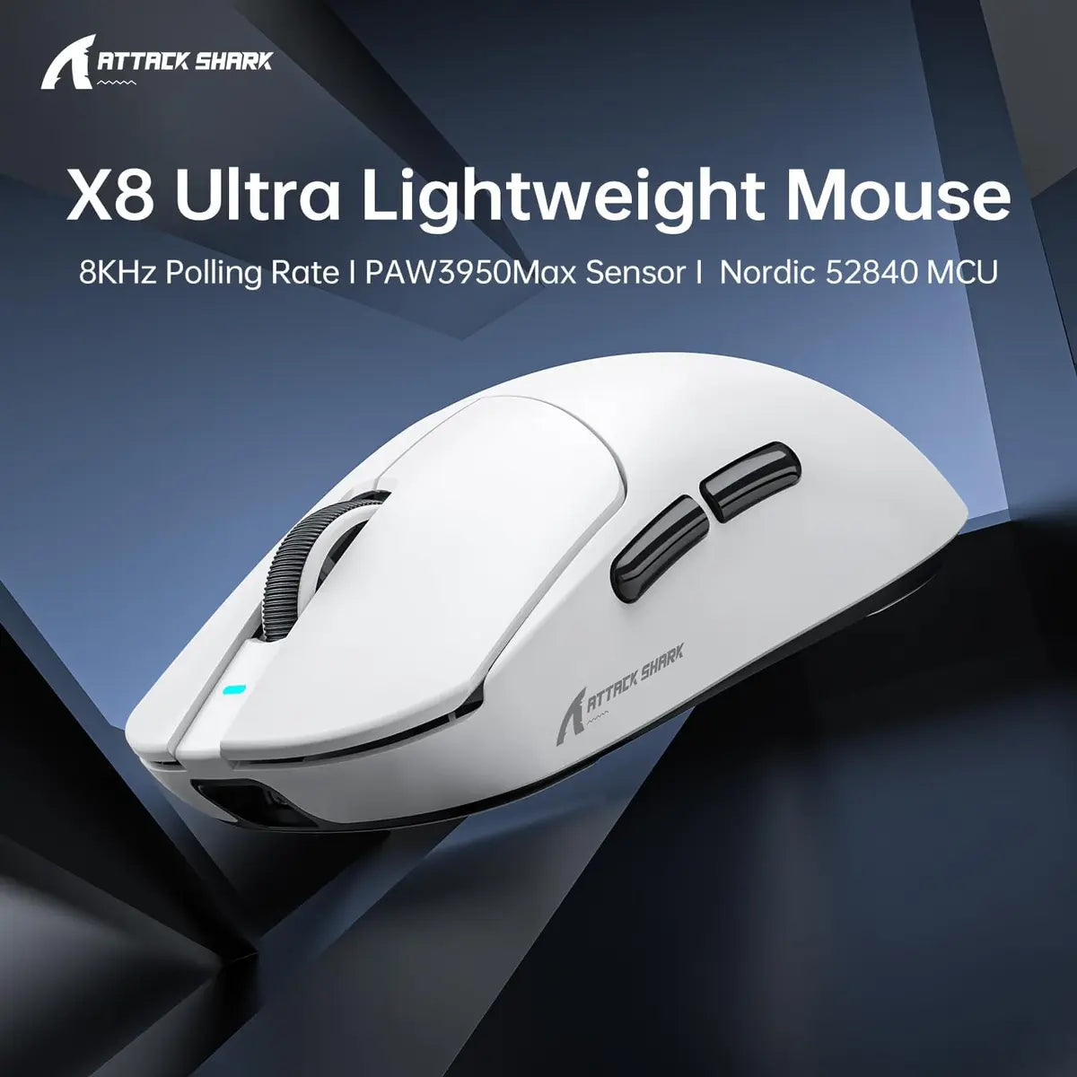 Attack Shark X8 Ultra Wireless Gaming Mouse - White