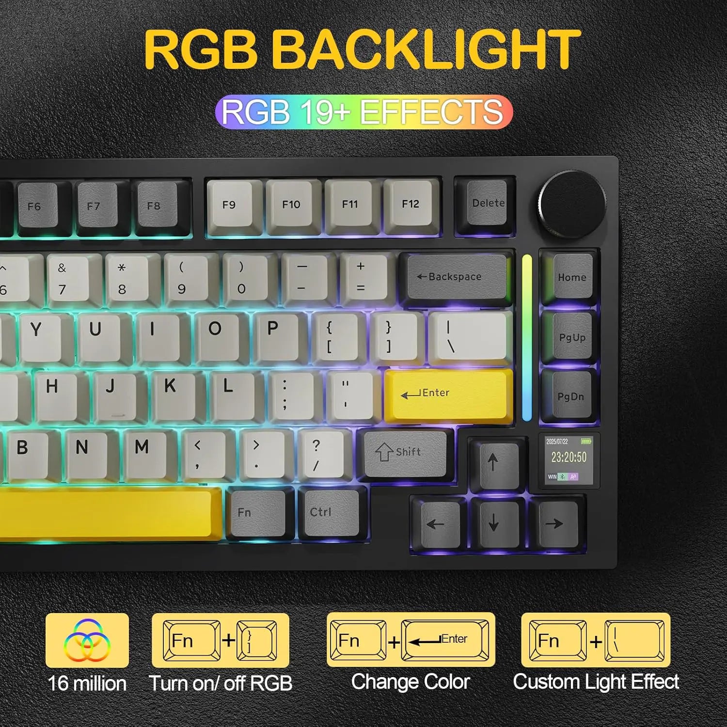 Attack Shark X820 Ultra Wireless Keyboard - Star Black - PakByte Computers